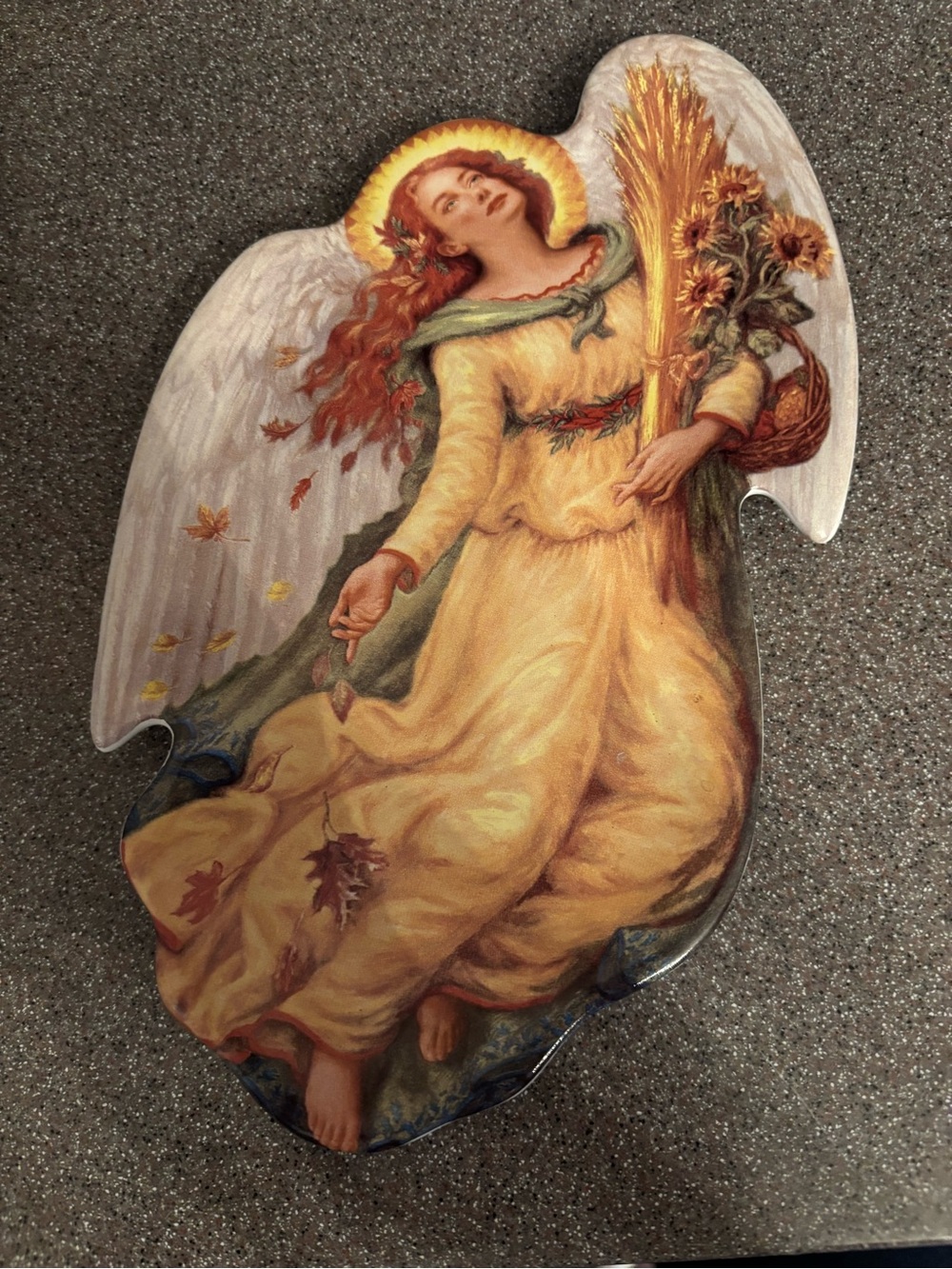 The Bradford Exchange 1997 Golden Yellow Angel Wall Accent